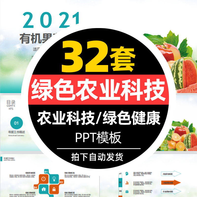 智慧农业科技乡村振兴加快农村现代化产业结构转型PPT成模板课件